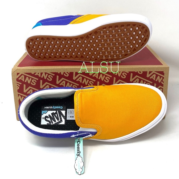 🌸Sale🌸 VANS Comfycush Slip On Multi Block Canvas Women’s Size 8 VN0A3WMD2CC - Picture 3 of 10